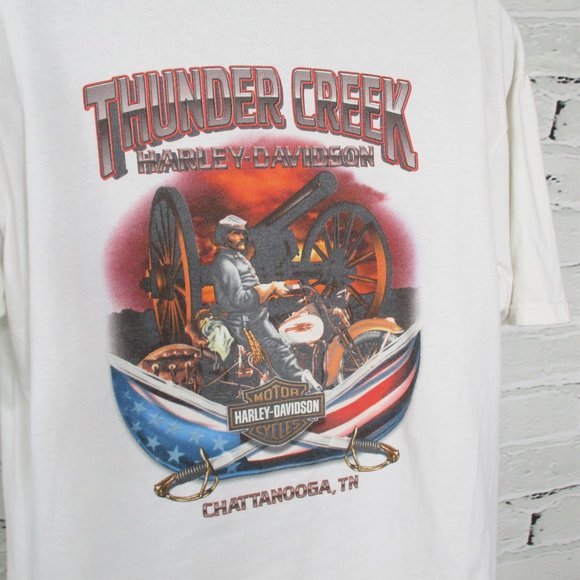 Harley Davidson Vintage Thunder Creek Chattanooga TN T-Shirt - Picture 4 of 7